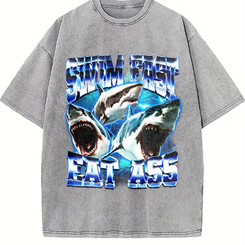 Swim Fast Eat Vintage Washed T-Shirt product image 5