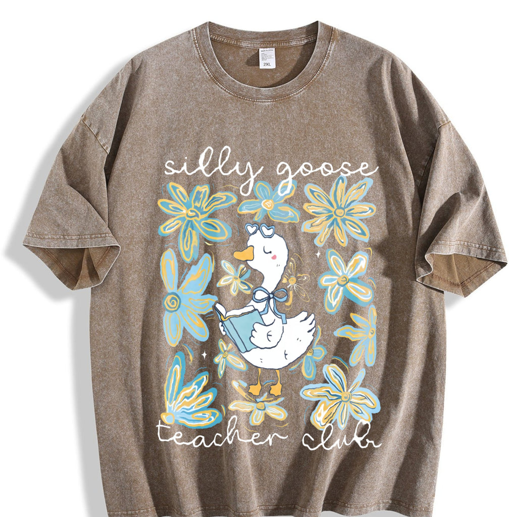 Silly Goose Teacher Club Vintage Washed T-Shirt product image 3
