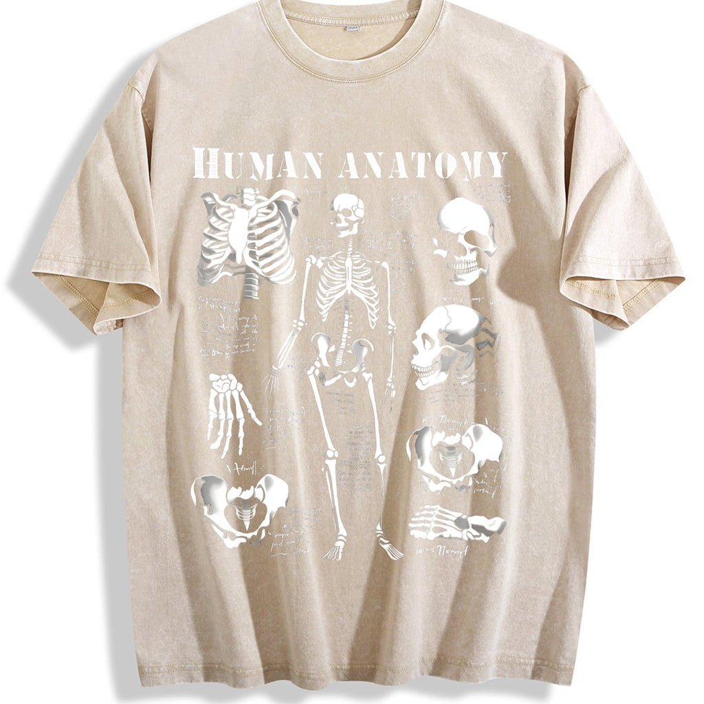 Anatomy Chart - Human Body Diagram Vintage Washed T-Shirt product image 1