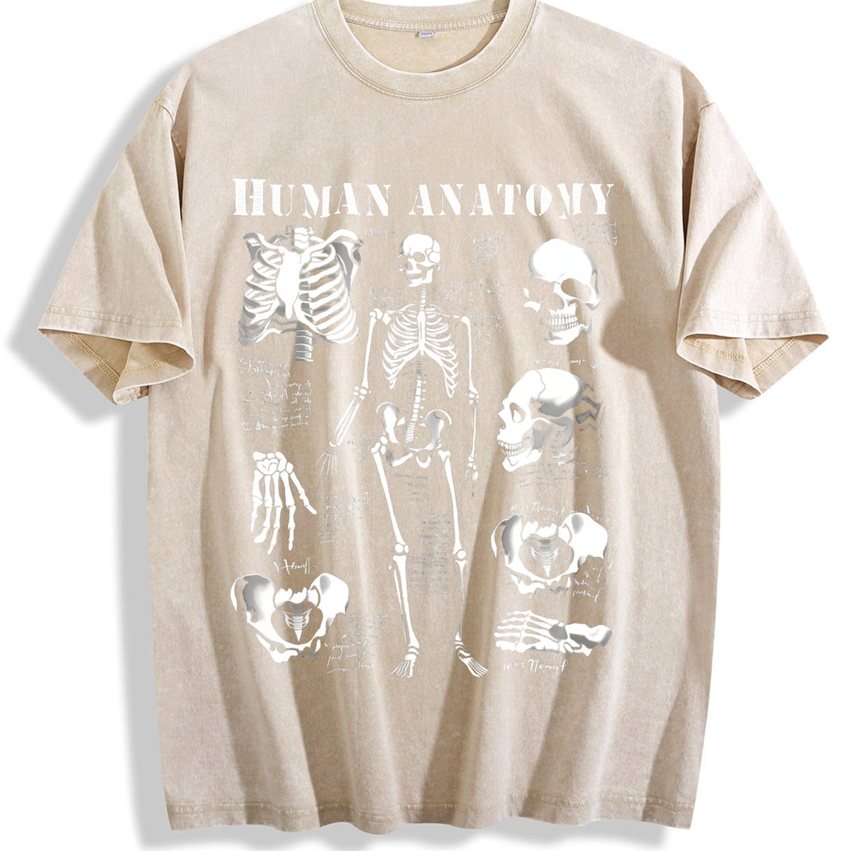 Anatomy Chart - Human Body Diagram Vintage Washed T-Shirt product image 1