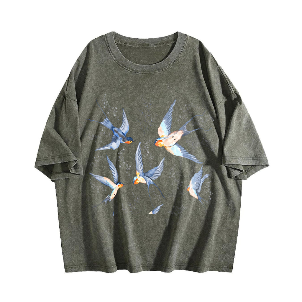 Birds 90s Vintage Washed T-Shirt product image 4