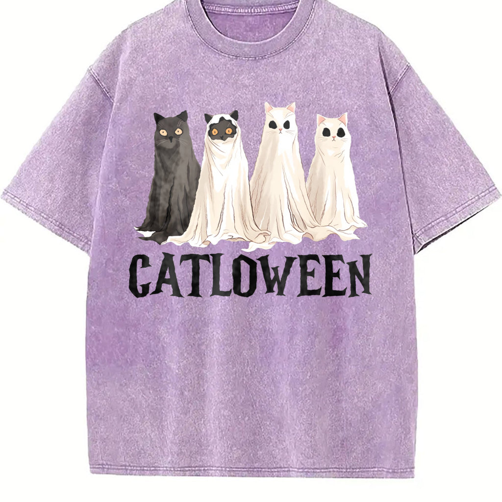 Catloween Cat Costume - Cute 6 Cats & Bats With Paw Vintage product image 6