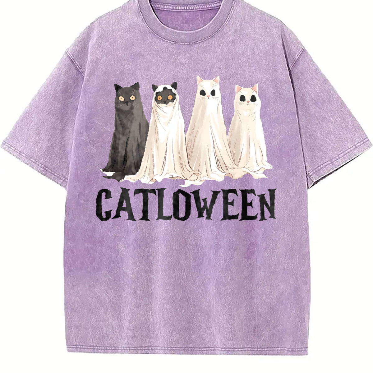 Catloween Cat Costume - Cute 6 Cats & Bats With Paw Vintage product image 6