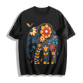Bohemian Elephant - With Vibrant & Floral Cotton T-Shirt product image 1
