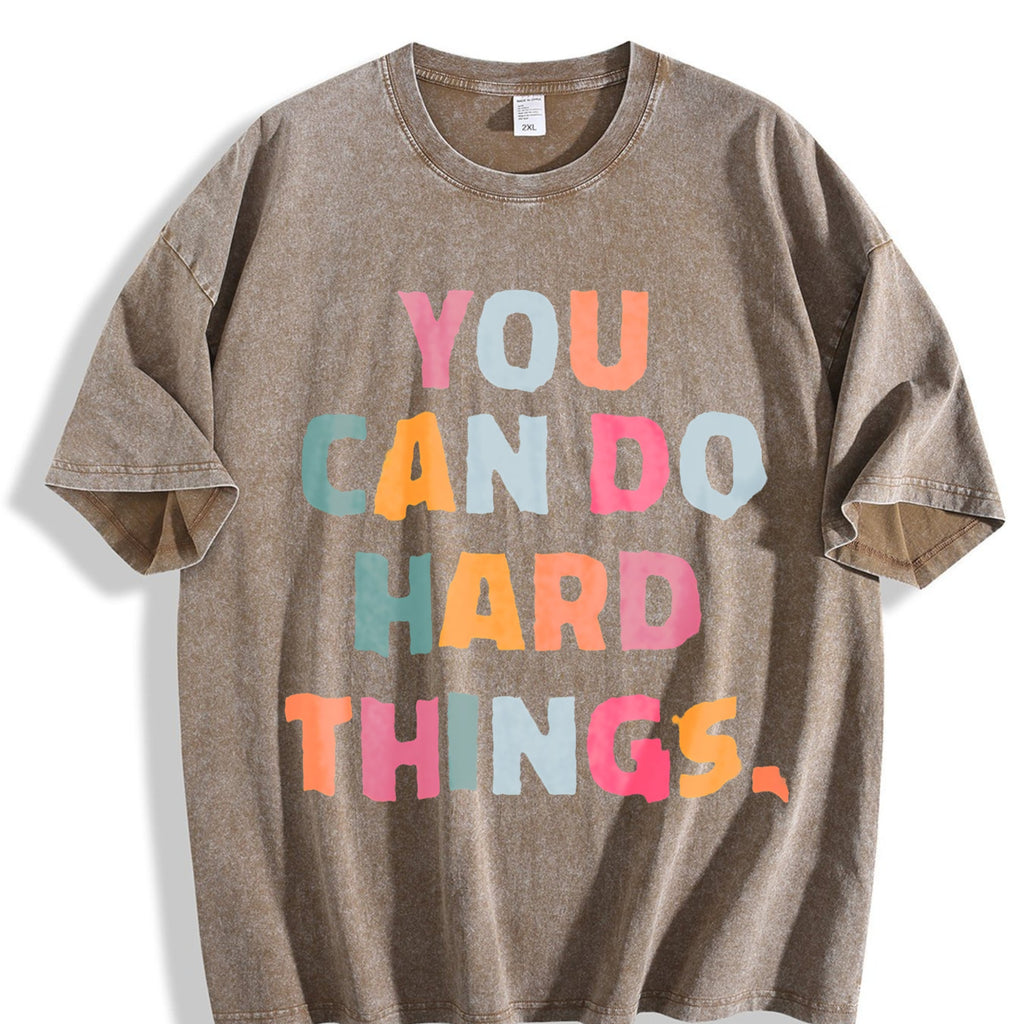 You Can Do Hard Things Vintage Washed T-Shirt product image 3