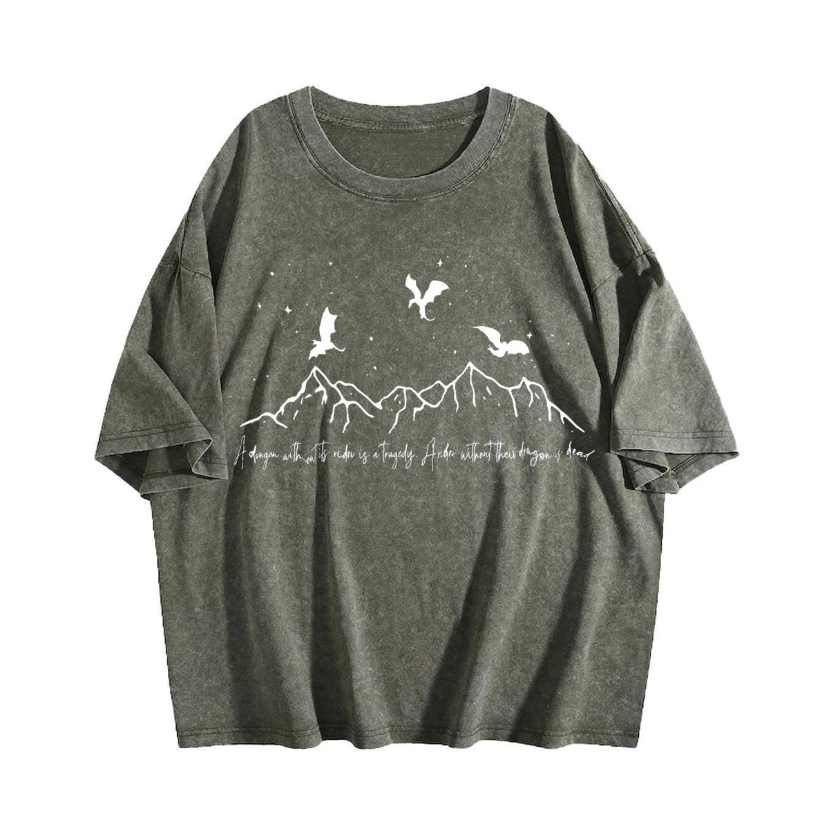 Dragon Without Its Rider Is A Tragedy Vintage Washed T-Shirt product image 4