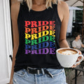 Rainbow Pride Lettering Women's Tank Top