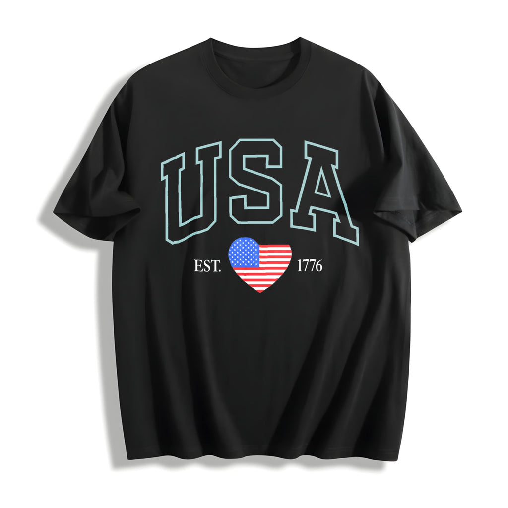 USA Flag Cotton T-Shirt product image 1