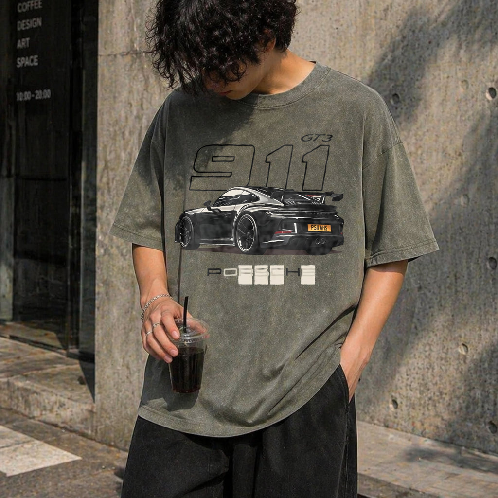 911 GT3 Racing Vintage Washed T-Shirt product image 4