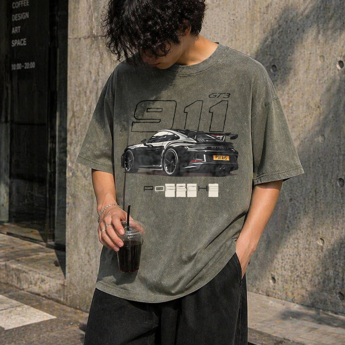 911 GT3 Racing Vintage Washed T-Shirt product image 4