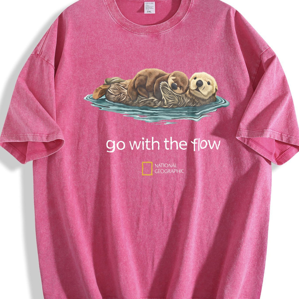 Cute Sea Otter Go With The Flow National Geographic Vintage product image 7