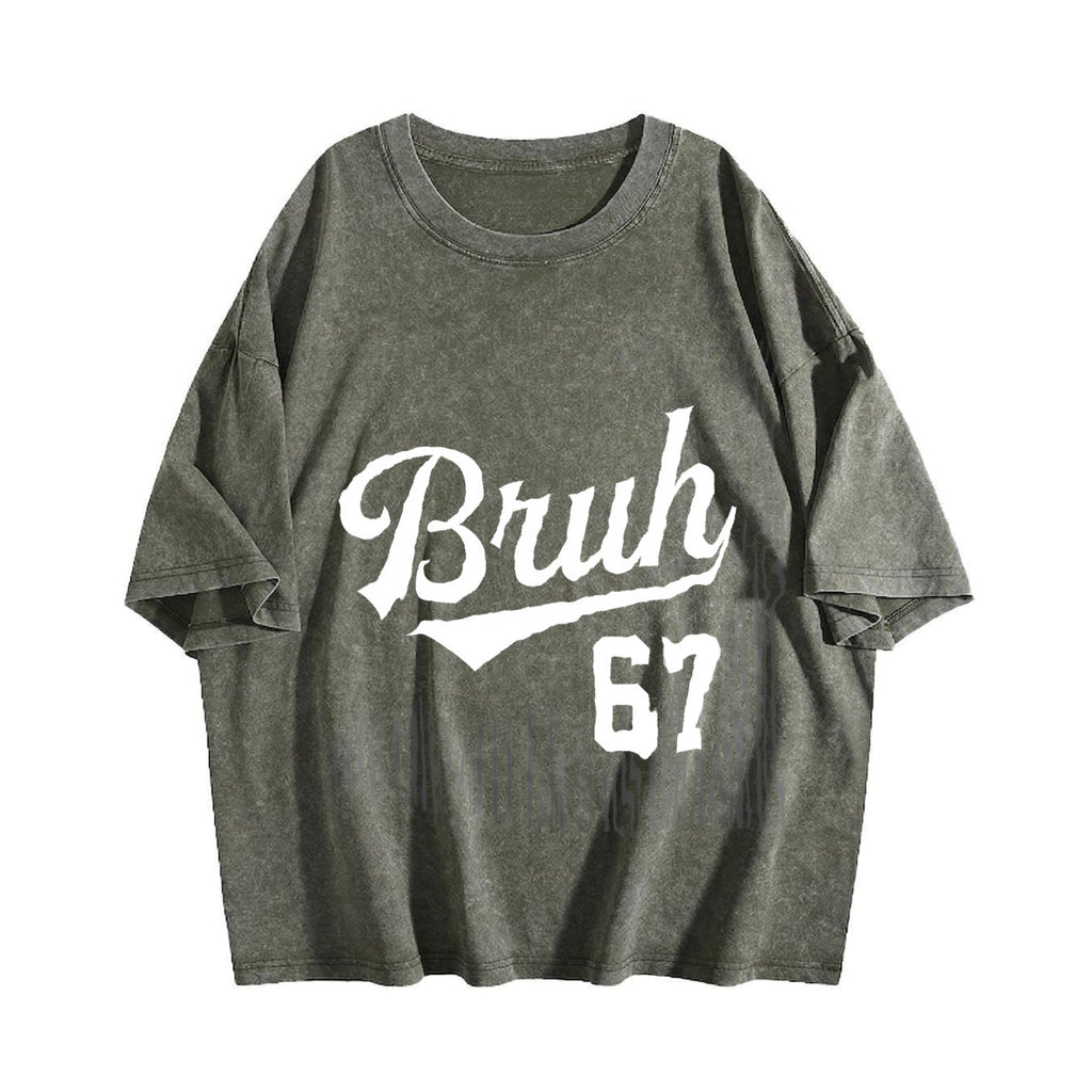 Bruh Six Seven Vintage Washed T-Shirt product image 4