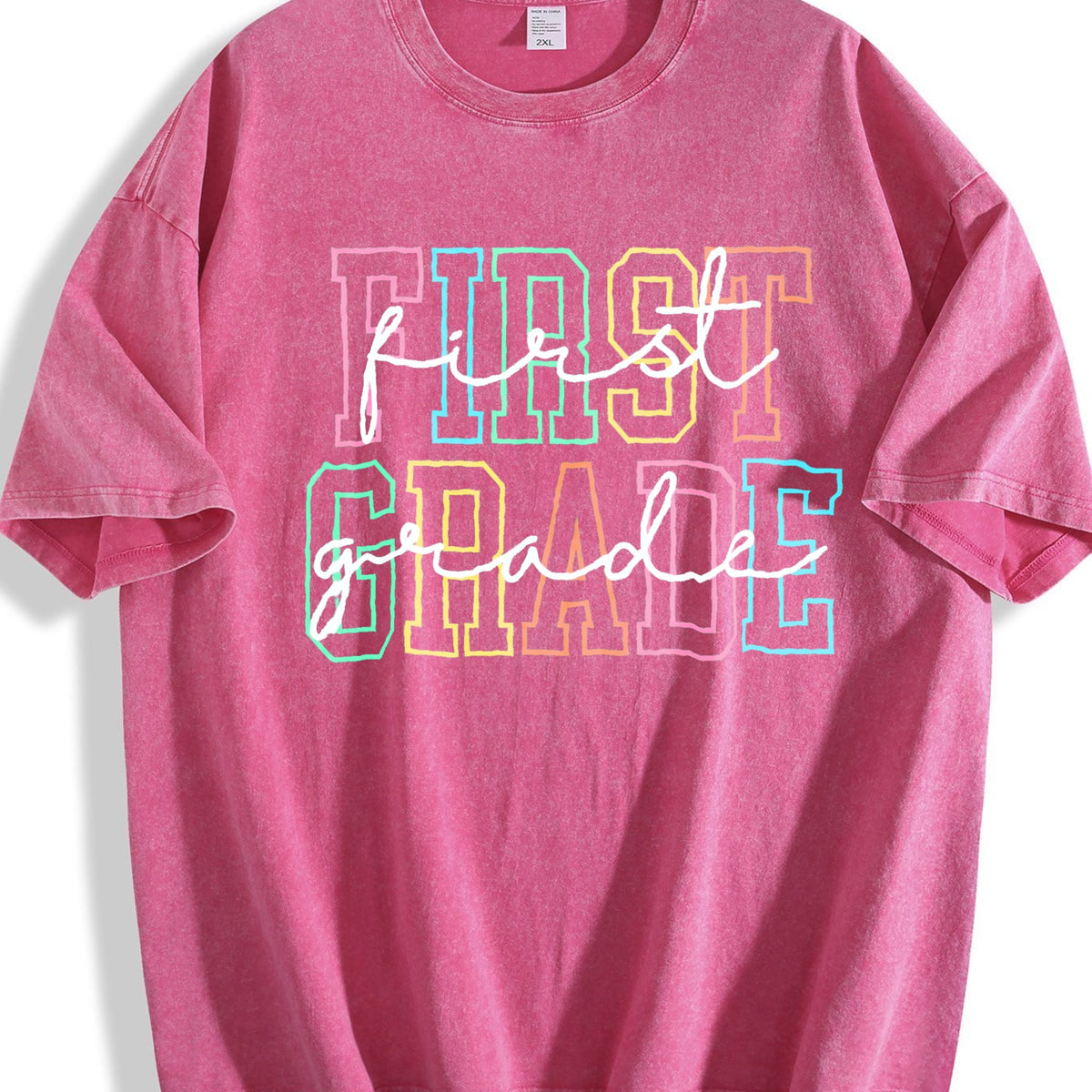First Grade Teacher Vintage Washed T-Shirt product image 5