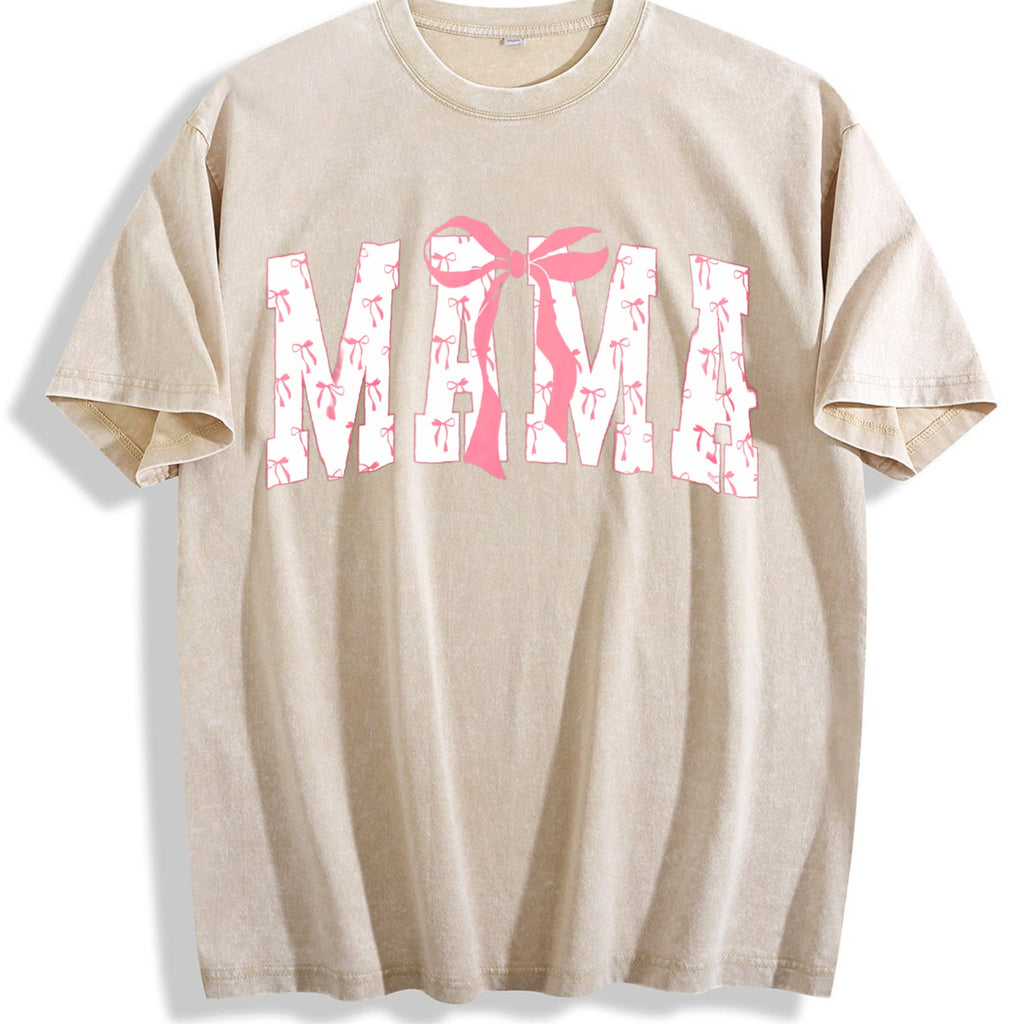 Coquette Bows Mama Vintage Washed T-Shirt product image 1