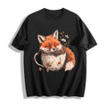 Winter : Little Fox Curled Up In A Floral Teacup Cotton product image 1