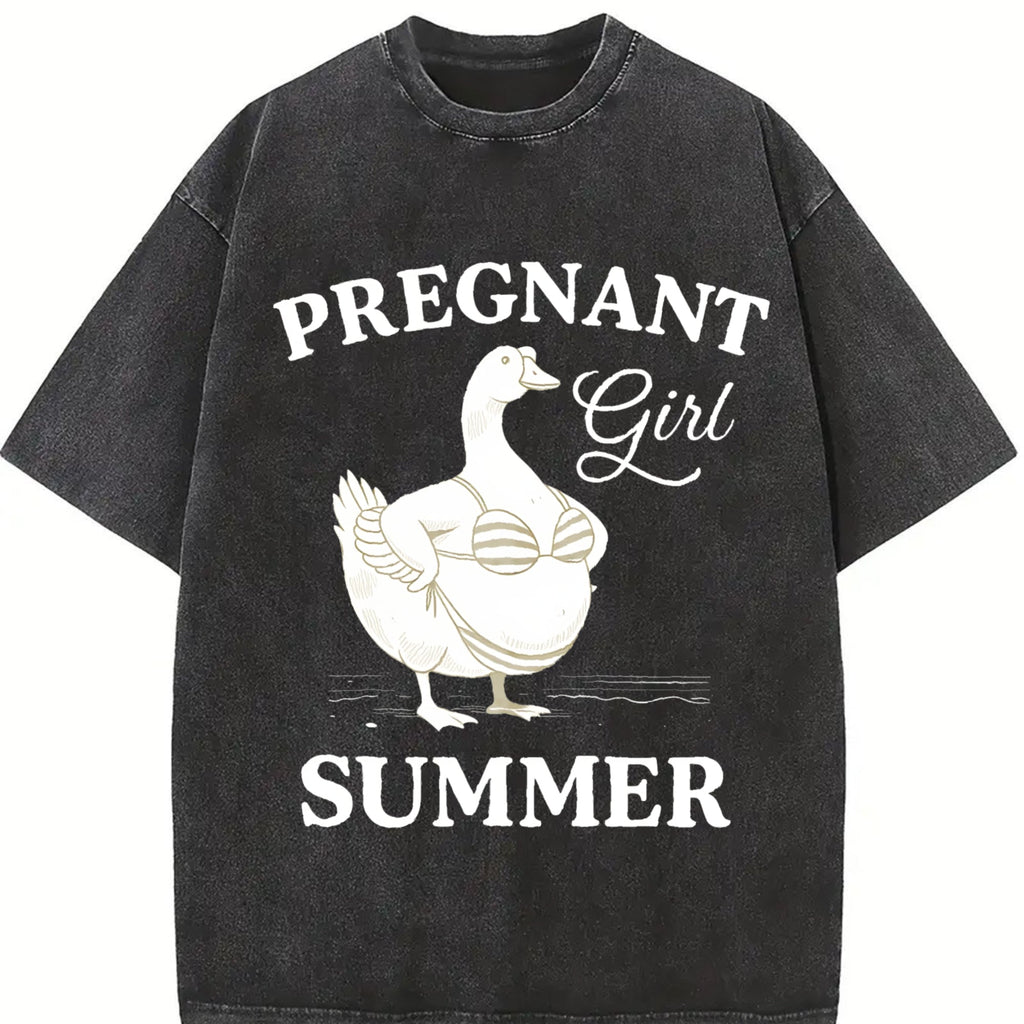 Pregnant Girl Summer Bikini Goose Parody Funny Meme Vintage product image 2