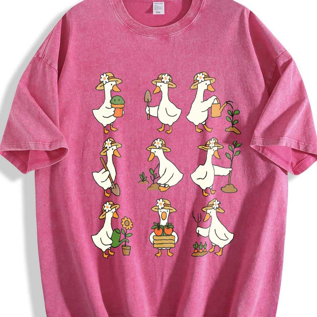 Cute Goose Gardening Vintage Washed T-Shirt product image 5