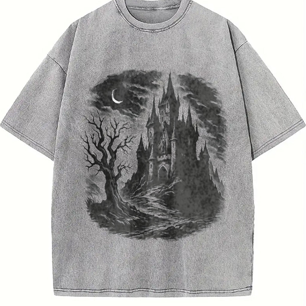 Castle Medieval Gothic Vintage Washed T-Shirt product image 5