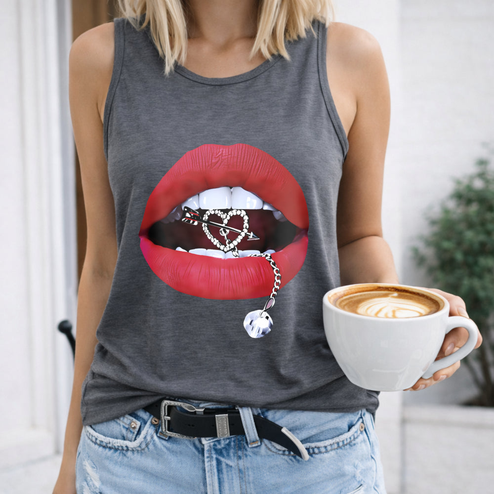 Lips & Chain Women's Tank Top