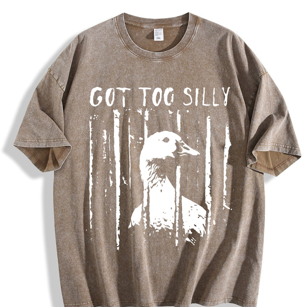 Unhinged Goose Got Too Silly Jail Meme Boxy Dtg Vintage product image 3