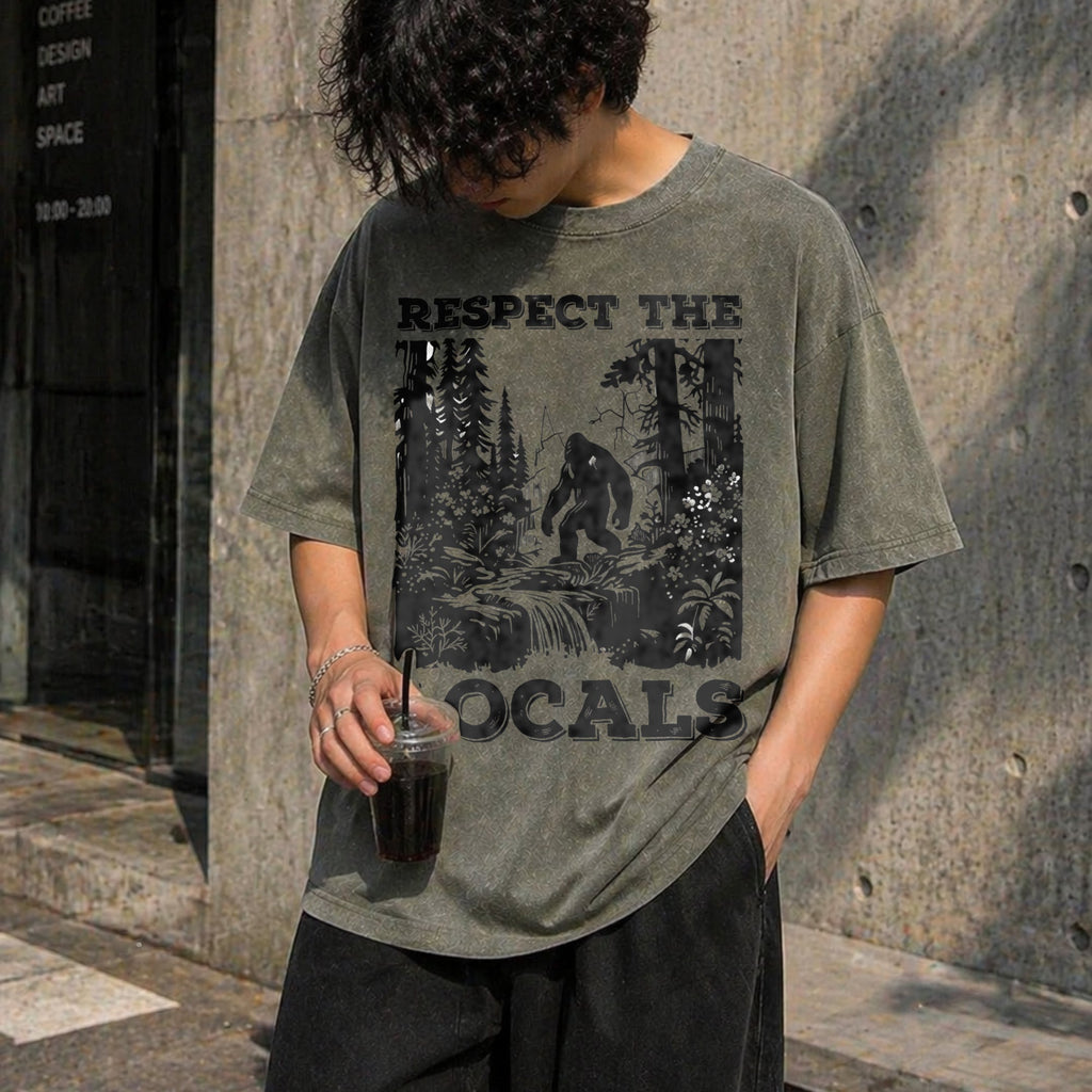 Respect The Locals Bigfoot Vintage Washed T-Shirt product image 4