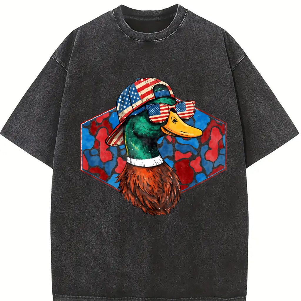 Mallard Duck Flying Vintage Washed T-Shirt product image 2