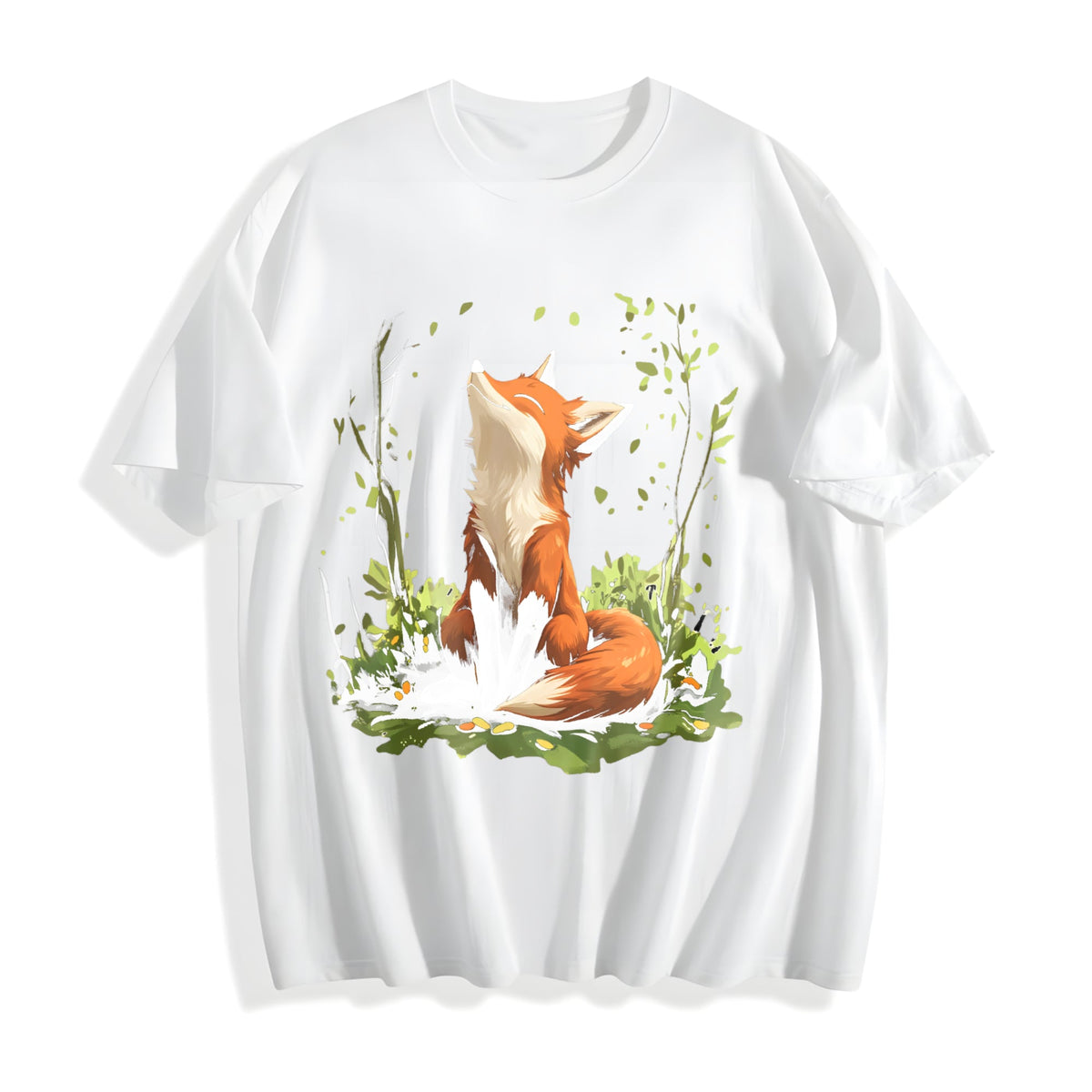 Autumn A Spring Floral And Fox Cotton T-Shirt product image 2