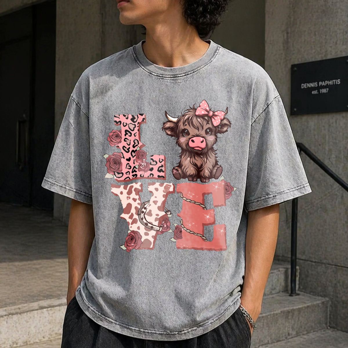 Highland Cow Vintage Washed T-Shirt product image 5