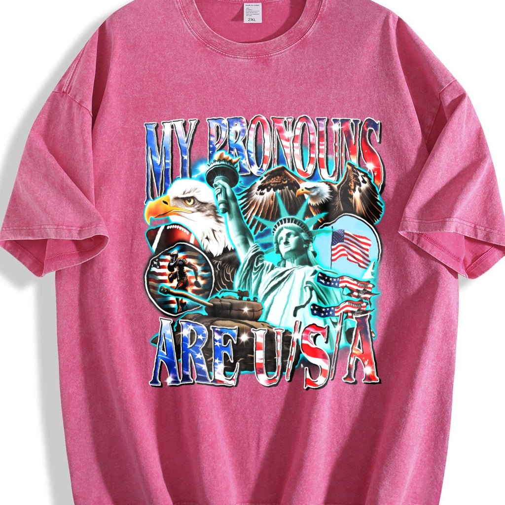 My Pronouns Are USA Vintage Washed T-Shirt product image 7