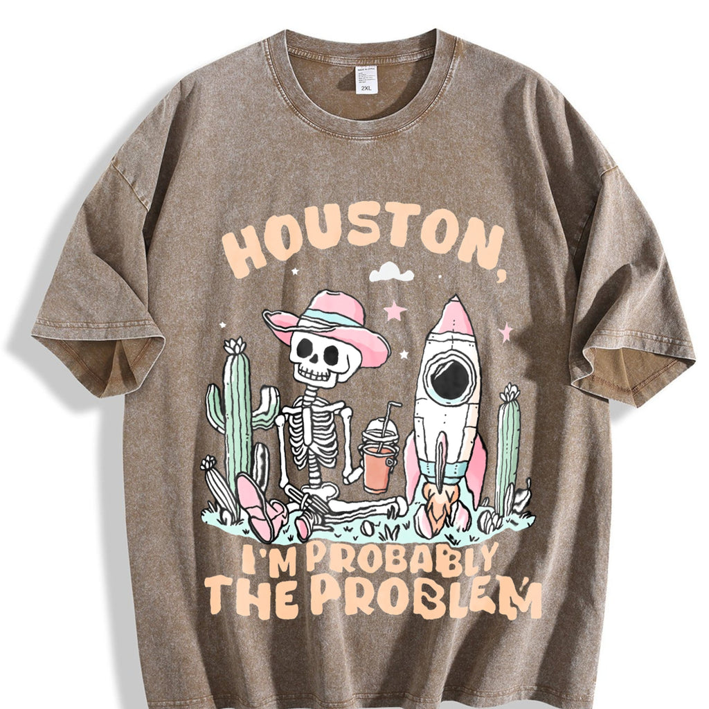 Houston Theme Vintage Washed T-Shirt product image 3