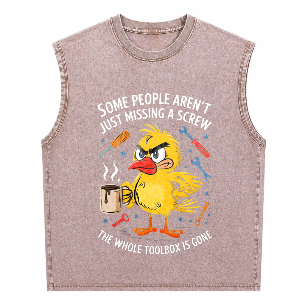 Some People Aren't Just Missing A Screw Men's Washed Tank Top