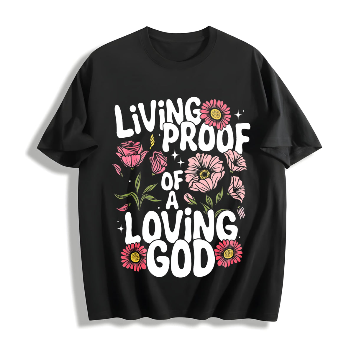 Living Proof Of A Loving God Text & Flower Water Wash For product image 1