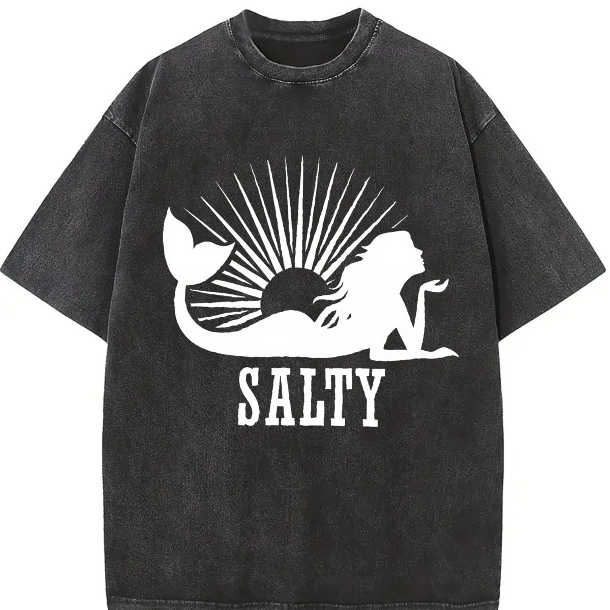 Beach Salty Mermaid Summer Vintage Washed T-Shirt product image 2