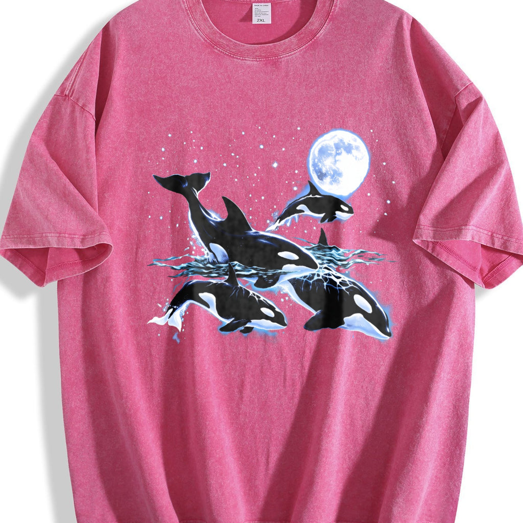 Orca Whale 90s Vintage Washed T-Shirt product image 7