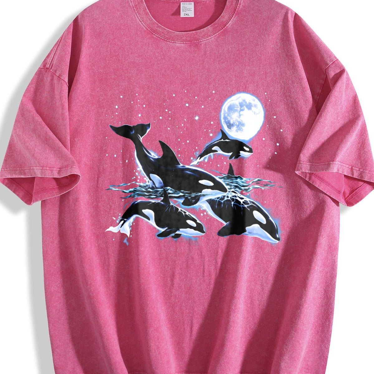 Orca Whale 90s Vintage Washed T-Shirt product image 7