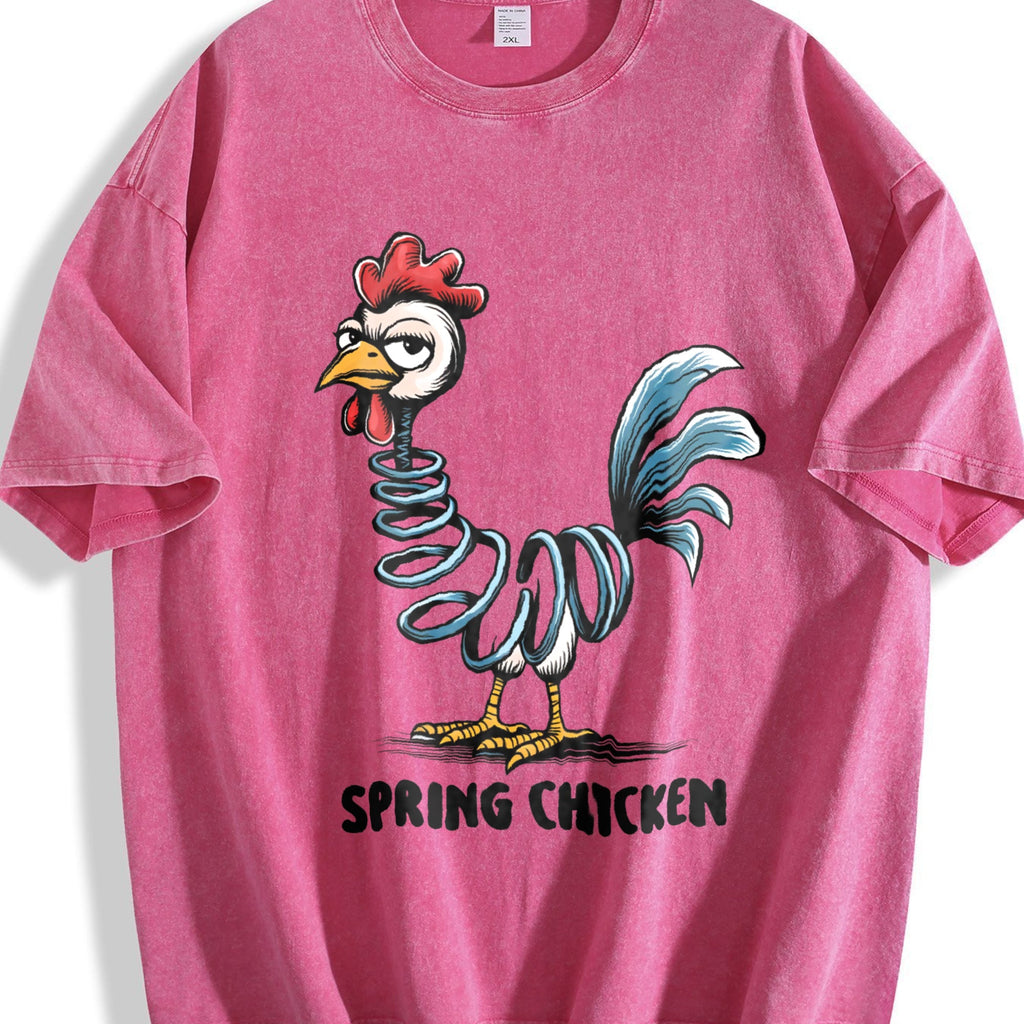 Funny Spring Chicken Vintage Washed T-Shirt product image 7