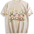 Summer : With Three Monkeys On Branch Yellow Flowers product image 1
