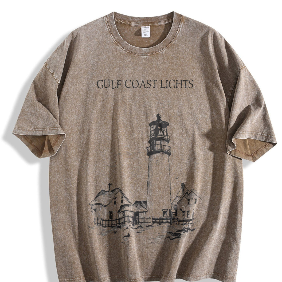 Gulf Coast Lights Vintage Washed T-Shirt product image 3