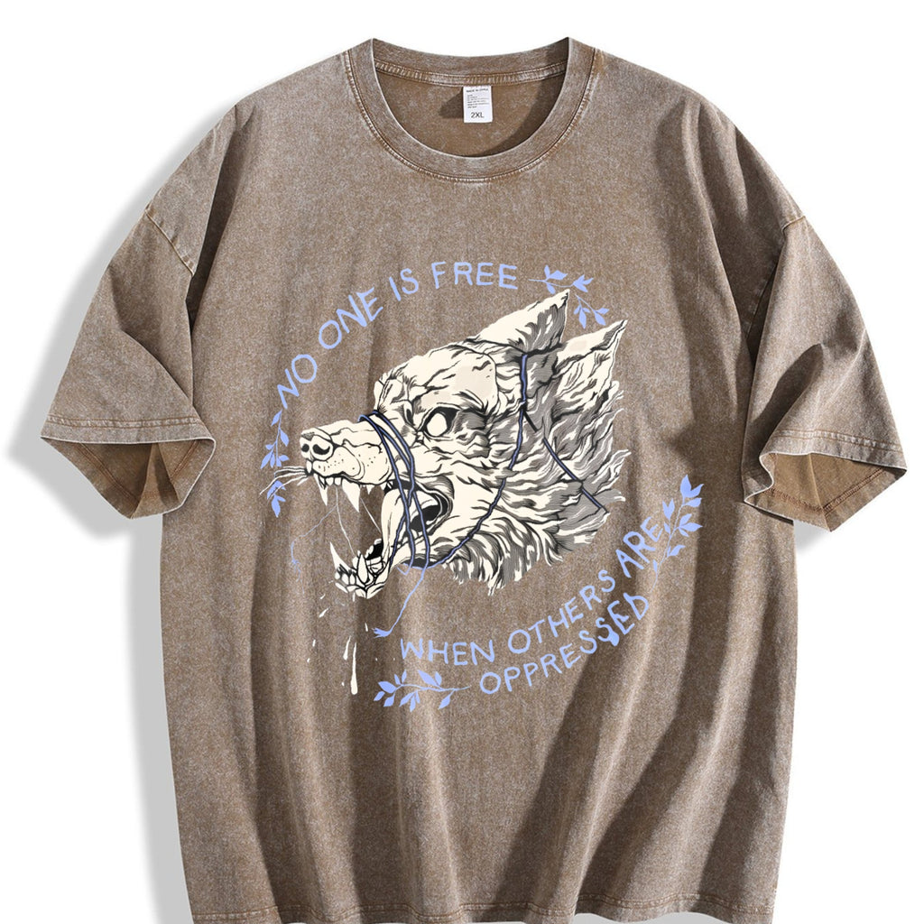 Faded Pure With A Wolf Head Vintage Washed T-Shirt product image 3