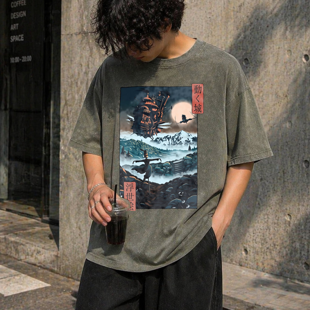 Howl's Moving Castle Vintage Washed T-Shirt product image 4
