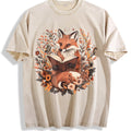 Ladies' Bohemian Floral With A An Fox Vintage Washed T-Shirt product image 1