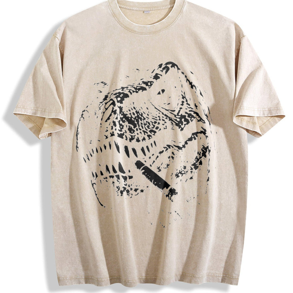 T Rex Smoke Y2K 90s Vintage Washed T-Shirt product image 1