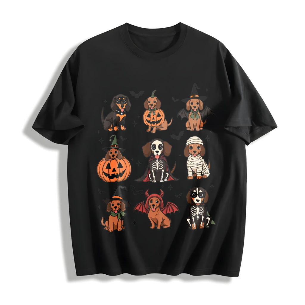 Halloween Dachshund Cotton T-Shirt product image 1