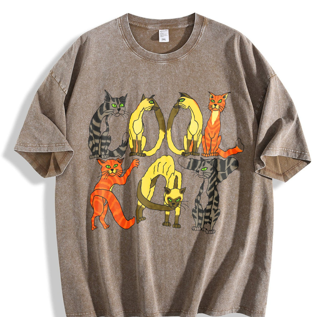 Cool Cat Vintage Washed T-Shirt product image 3