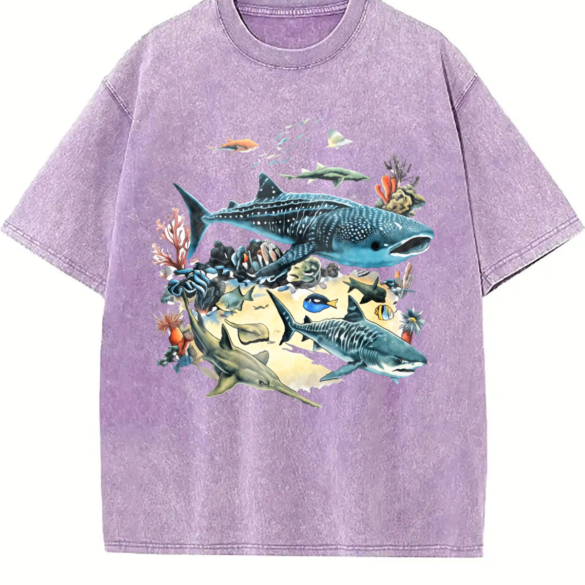 Marine Biology Ocean Sharks Illustration Boxy - - - Sea product image 6