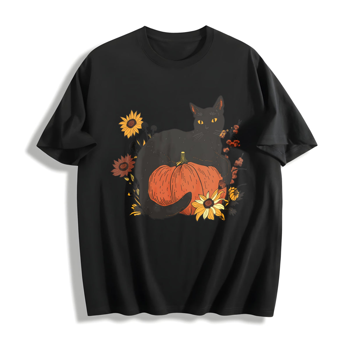 Halloween Holiday Summer Animal Cat Floral Pumpkin product image 1