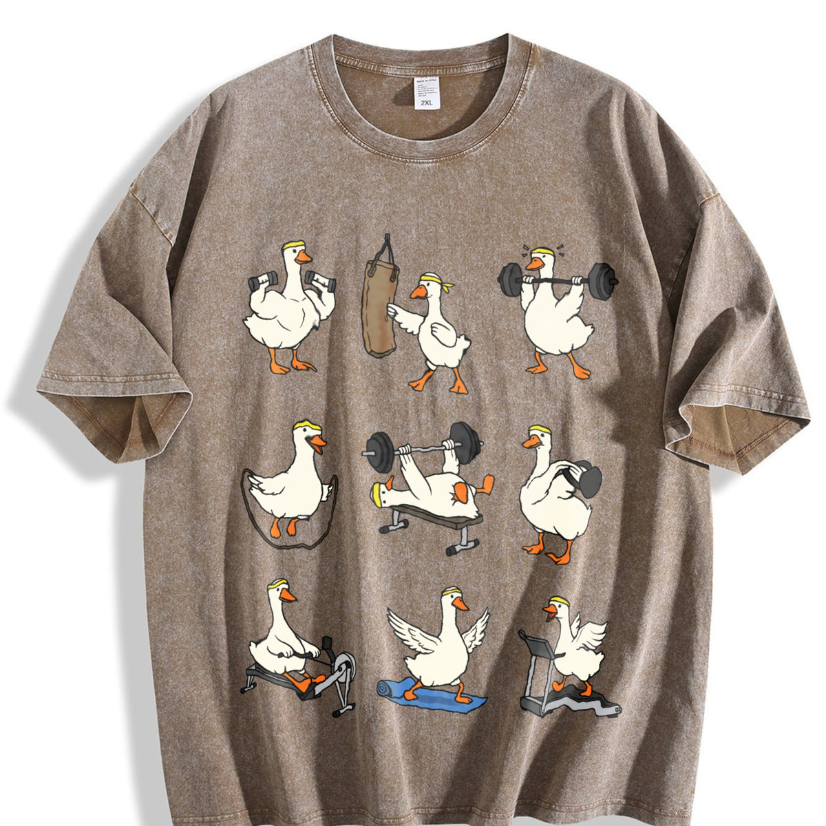 Funny Goose Workout Vintage Washed T-Shirt product image 3