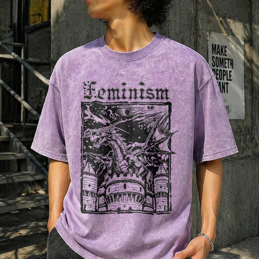 Feminism Dragon - - Castle - Funny Activism - Vintage product image 6