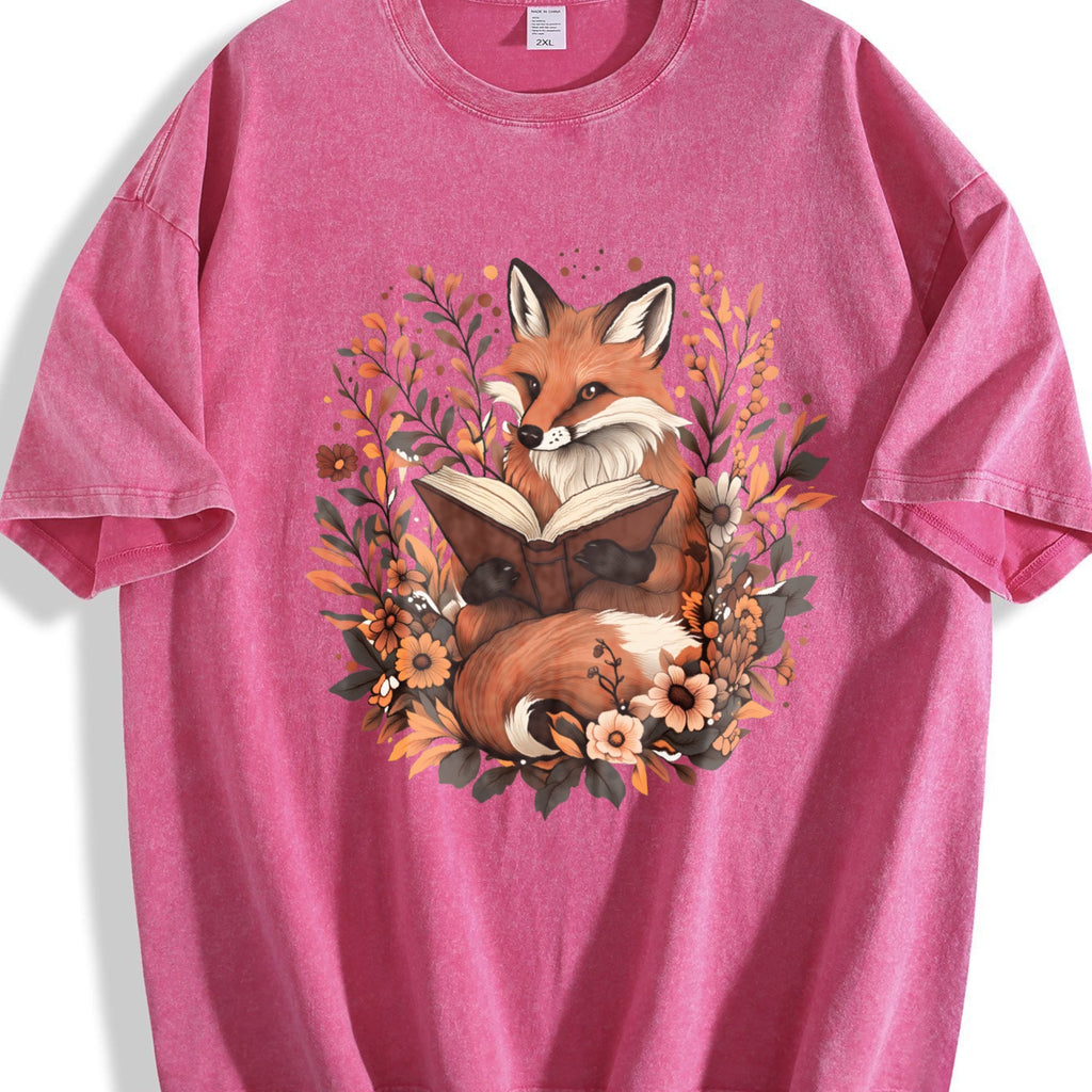 Ladies' Bohemian Floral With A An Fox Vintage Washed T-Shirt product image 7