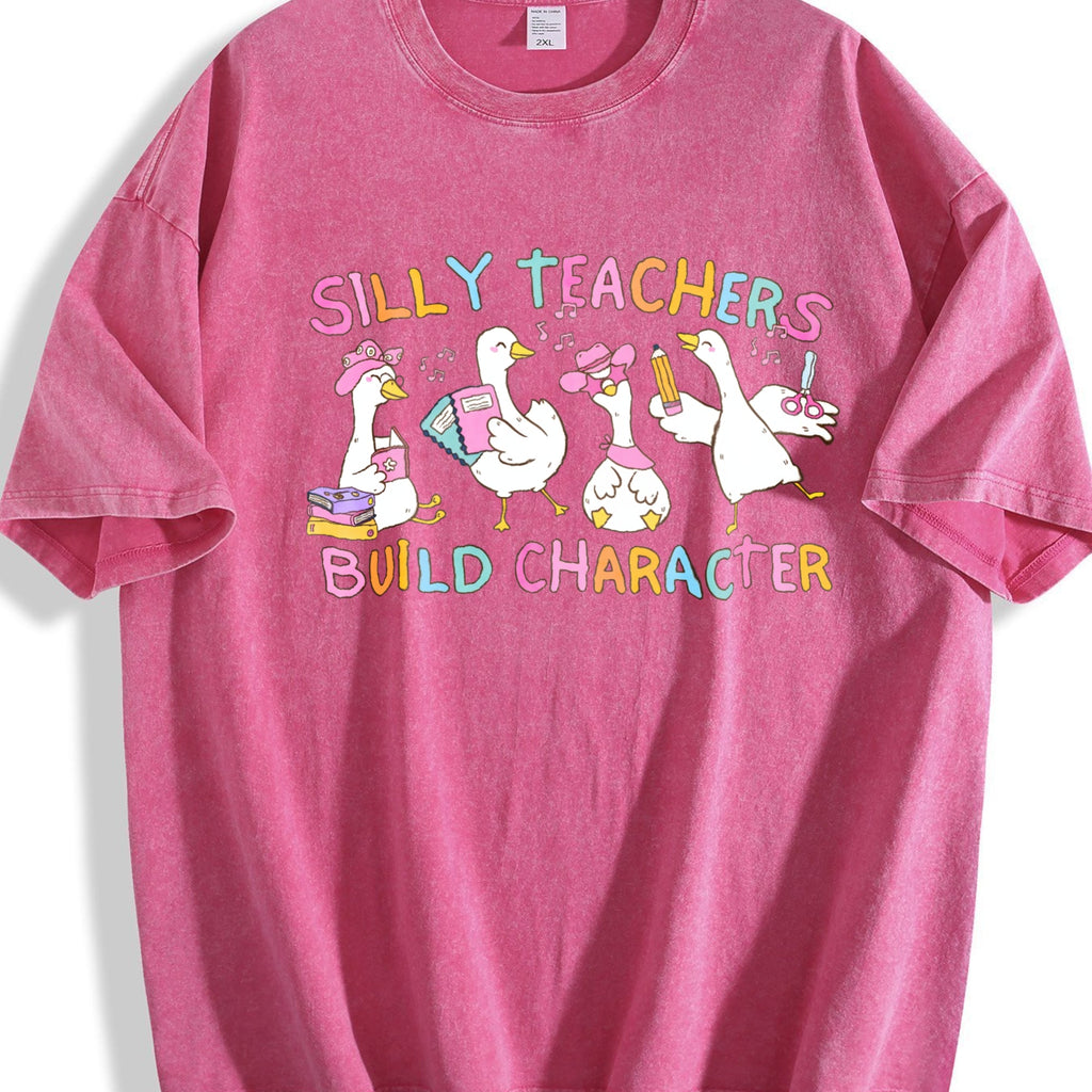 Silly Teacher Goose Vintage Washed T-Shirt product image 5